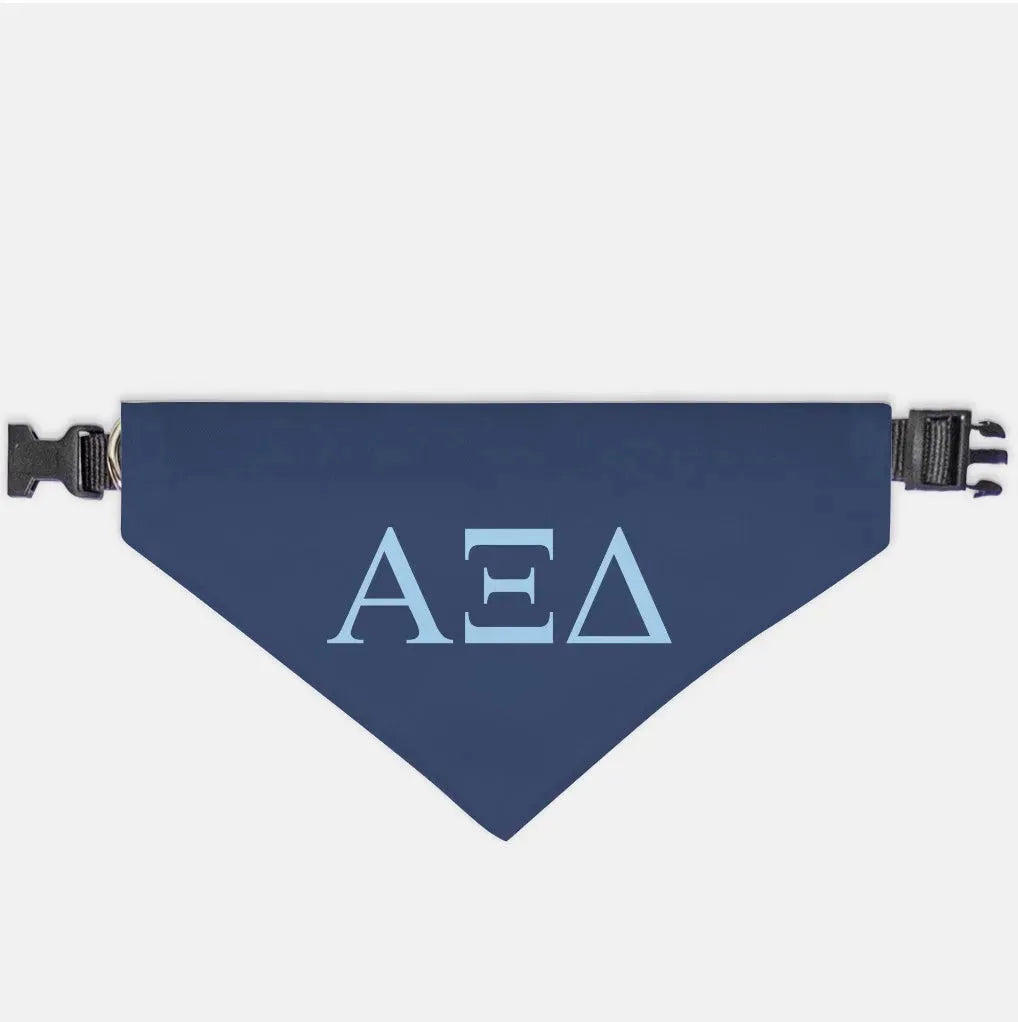 Alpha Xi Delta Pet Bandana - Greek Letters Midnight XL Pet Bandanas