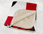 University of Tampa XL 60x80 Sherpa Blanket - Spartan Red Band Throw Blankets