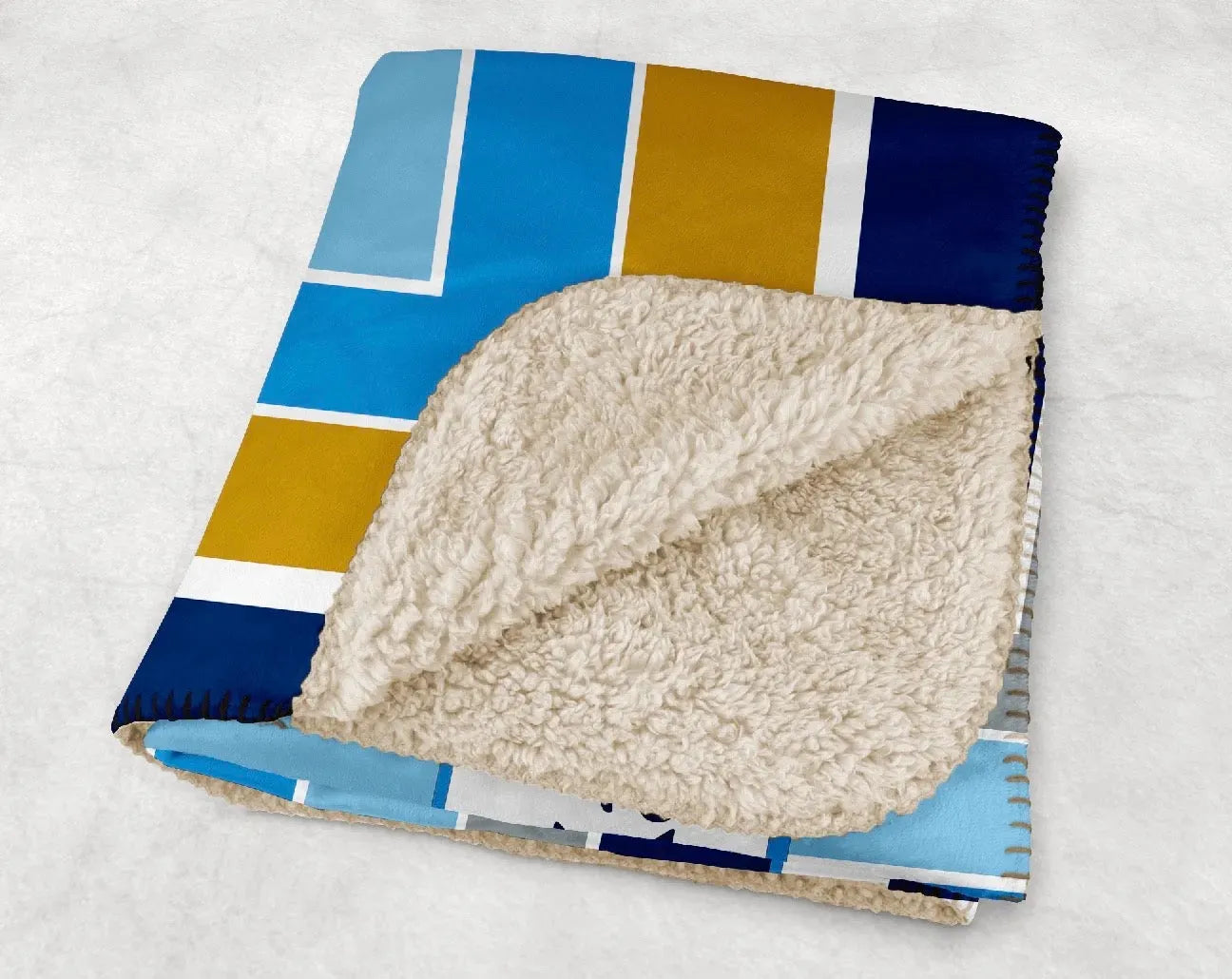 Kappa Kappa Gamma Sherpa Blanket - Layered Colors 60"x80" Throw Blankets