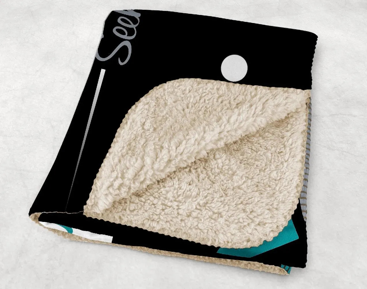 Zeta Tau Alpha XL 60x80 Sherpa Blanket - Crown Wide Band Throw Blankets