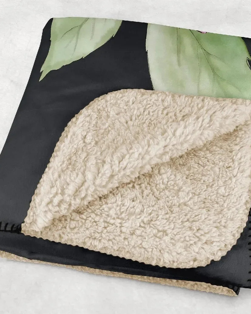 Delta Zeta XL 60x80 Sherpa Throw Blanket - Rose Moon Throw Blankets
