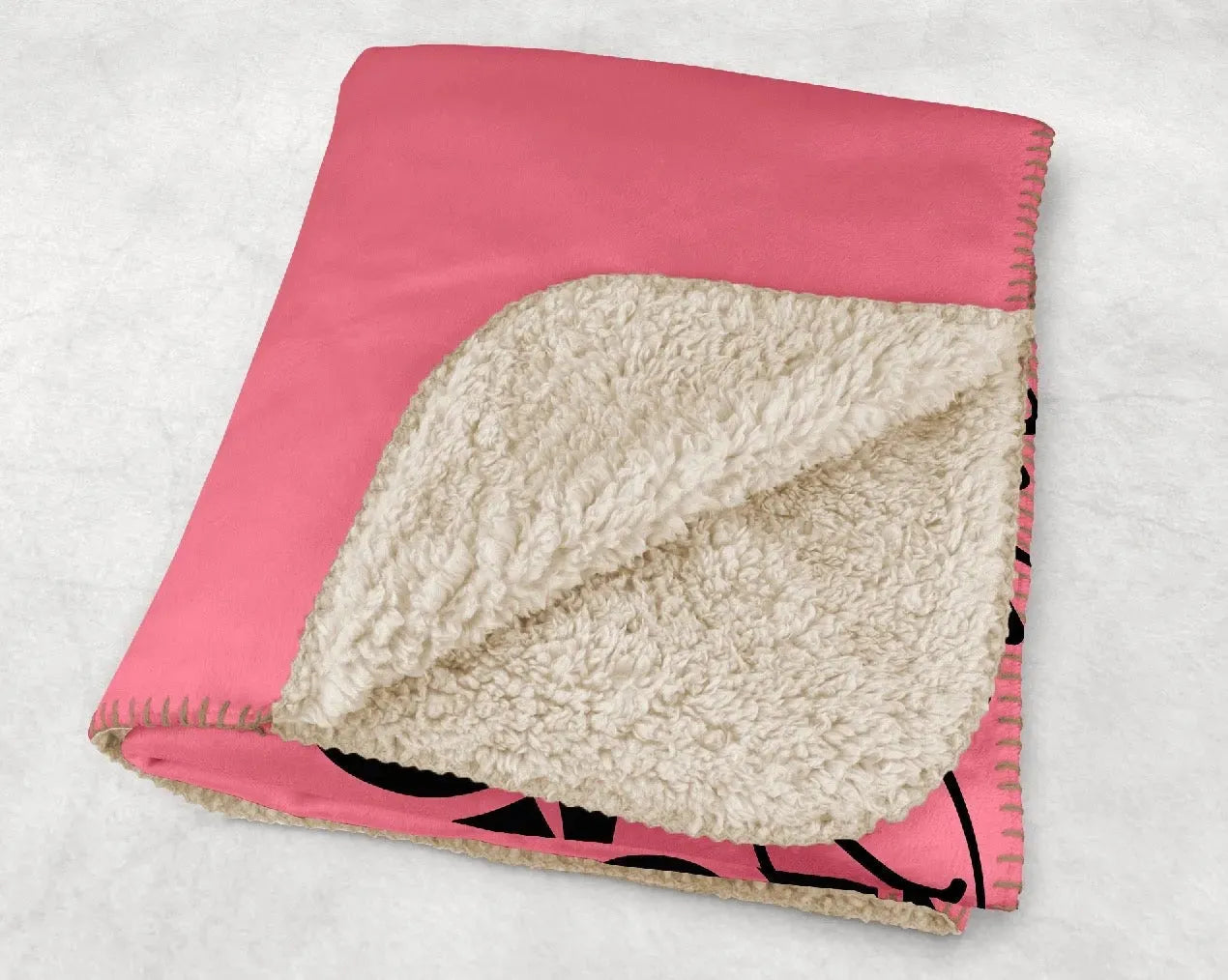 Delta Zeta XL 60x80 Pink Sherpa Throw Blanket Throw Blankets