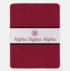Alpha Sigma Alpha XL 60x80 Sherpa Throw Blanket Crimson Throw Blankets