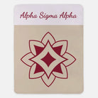Alpha Sigma Alpha XL 60x80 Sherpa Throw Blanket - Wide Band Tan Throw Blankets