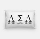 Alpha Sigma Alpha Traditional Lumbar Throw Pillow Cover White Pillow Covers
