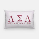 Alpha Sigma Alpha Traditional Lumbar Throw Pillow Cover Pearl Pillow Covers