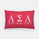 Alpha Sigma Alpha Traditional Lumbar Throw Pillow Cover Ruby Pillow Covers