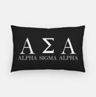 Alpha Sigma Alpha Traditional Lumbar Throw Pillow Cover Black Pillow Covers
