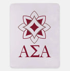 Alpha Sigma Alpha XL 60x80 Traditional Sherpa Throw Blanket Pearl Throw Blankets