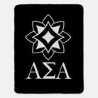 Alpha Sigma Alpha XL 60x80 Traditional Sherpa Throw Blanket Black Throw Blankets