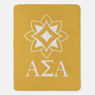 Alpha Sigma Alpha XL 60x80 Traditional Sherpa Throw Blanket Gold Throw Blankets