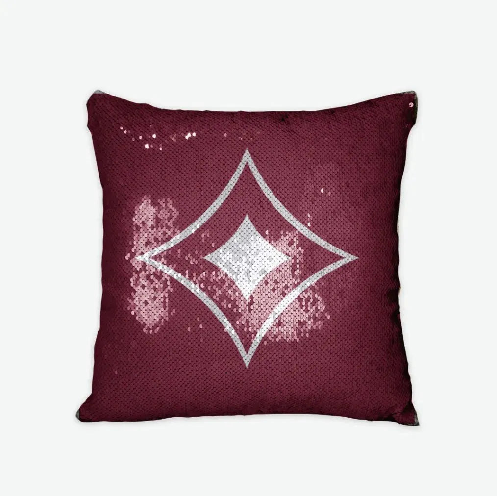 Alpha Sigma Alpha Sequin Pillow Cover - Badgemark Pillow Covers