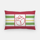 Alpha Gamma Delta Lumbar Throw Pillow Cover - Stripes Rose Pillow Covers