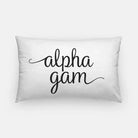 Alpha Gam Lumbar Throw Pillow Cover White Pillow Covers