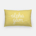 Alpha Gam Lumbar Throw Pillow Cover Buff Pillow Covers