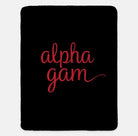 Alpha Gam XL 60x80 Sherpa Throw Blanket Red Throw Blankets