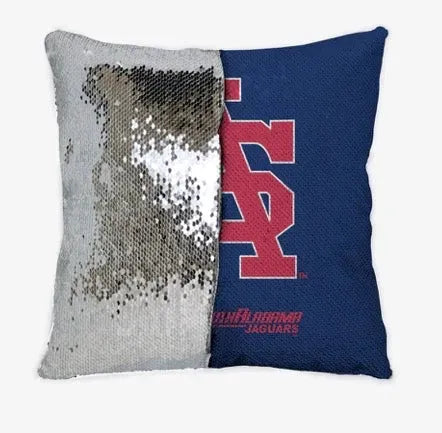 South Alabama USA SA Red Letters Sequin Pillow Cover Pillow Covers