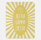 Alpha Gamma Delta XL 60x80 Starburst Sherpa Throw Blanket Buff Throw Blankets