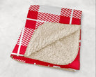 Alpha Sigma Alpha XL 60x80 Plaid Sherpa Throw Blanket Throw Blankets