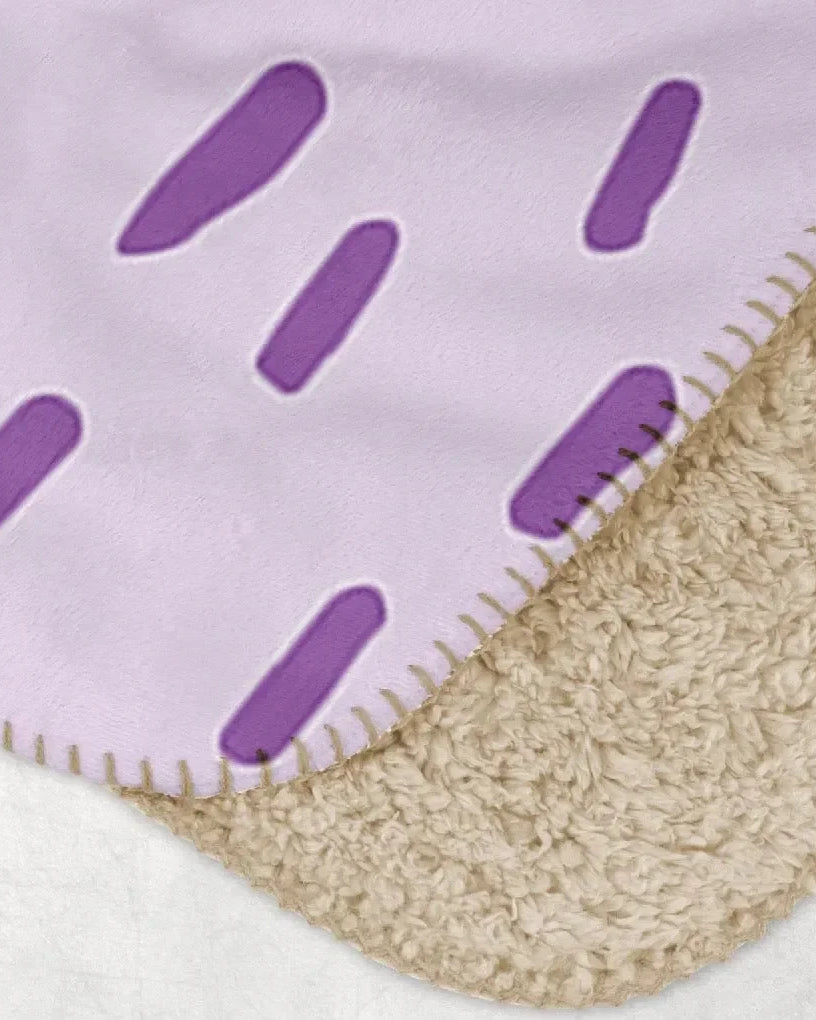 Alpha Chi Omega XL 60x80 Sherpa Throw Blanket Iris Throw Blankets