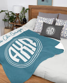 Alpha Chi Omega XL 60x80 Blanket Monogram Vega Band Throw Blankets