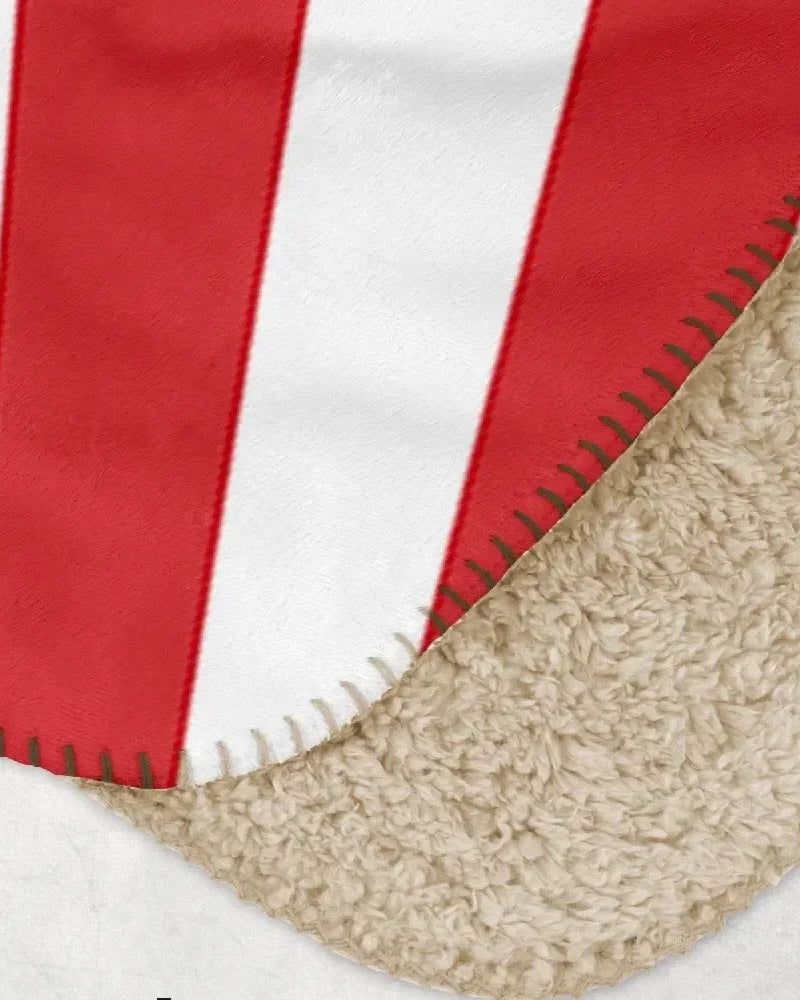Alpha Chi Omega XL 60x80 Sherpa Throw Blanket - Coat of Arms Starburst Throw Blankets
