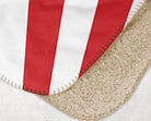 Alpha Chi Omega XL 60x80 Sherpa Throw Blanket - Coat of Arms Starburst Throw Blankets