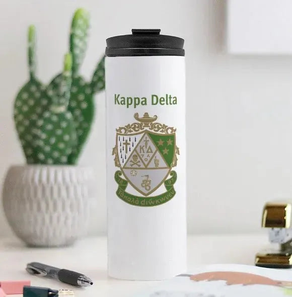 Kappa Delta Thermal Tumbler 16 oz. - Traditional Crest Drinkware