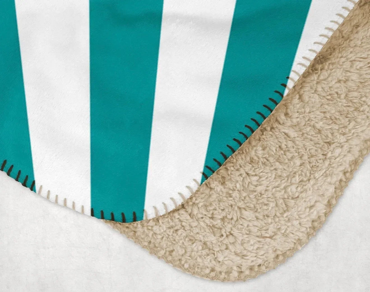 Zeta Tau Alpha XL 60x80 Sherpa Blanket - Crest Starburst Throw Blankets