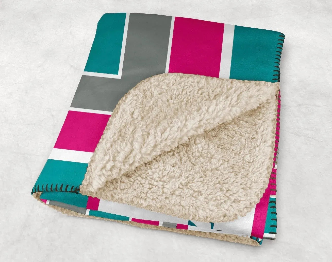 Zeta Tau Alpha XL 60x80 Sherpa Blanket- Geo Throw Blankets