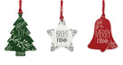 Pi Beta Phi Wood Christmas Ornaments / Magnets (Set of 3) Holiday Ornaments