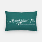 Alpha Sigma Tau Lumbar Pillow Cover - Traditional Emerald Pillow Covers