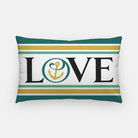 Alpha Sigma Tau Lumbar Throw Pillow Cover - LOVE Anchor Mark Pillow Covers
