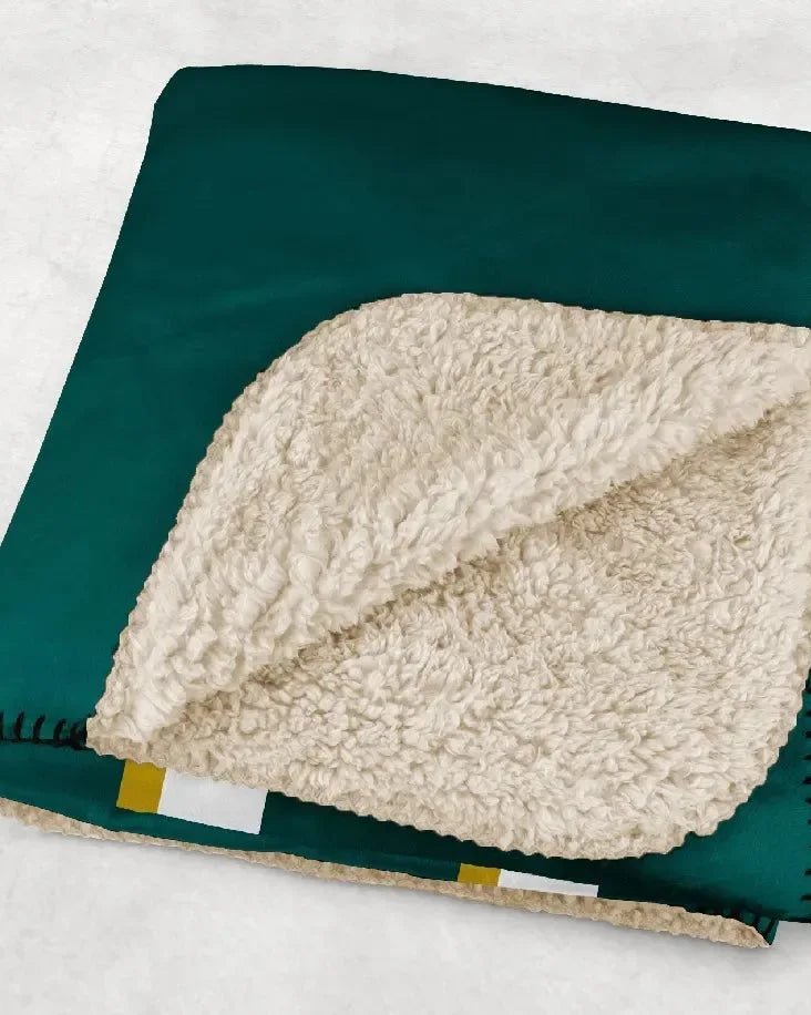 Alpha Sigma Tau XL 60x80 Traditional Sherpa Throw Blanket Throw Blankets