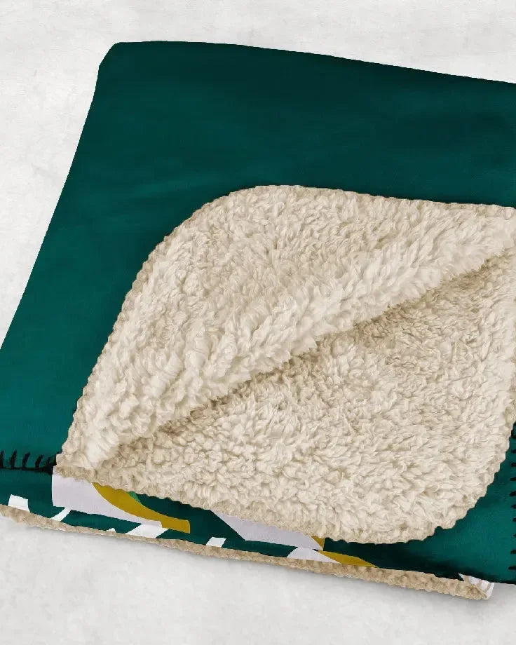 Alpha Tau Sherpa XL 60x80 Sherpa Throw Blanket - Retro Throw Blankets