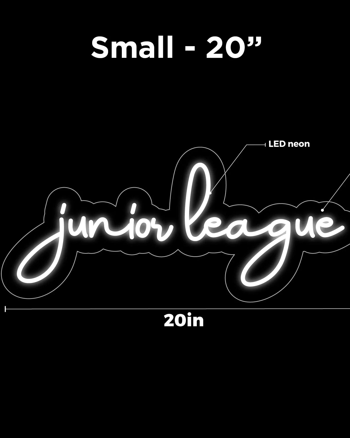 Junior League Script LED Neon Sign w/ Dimmer