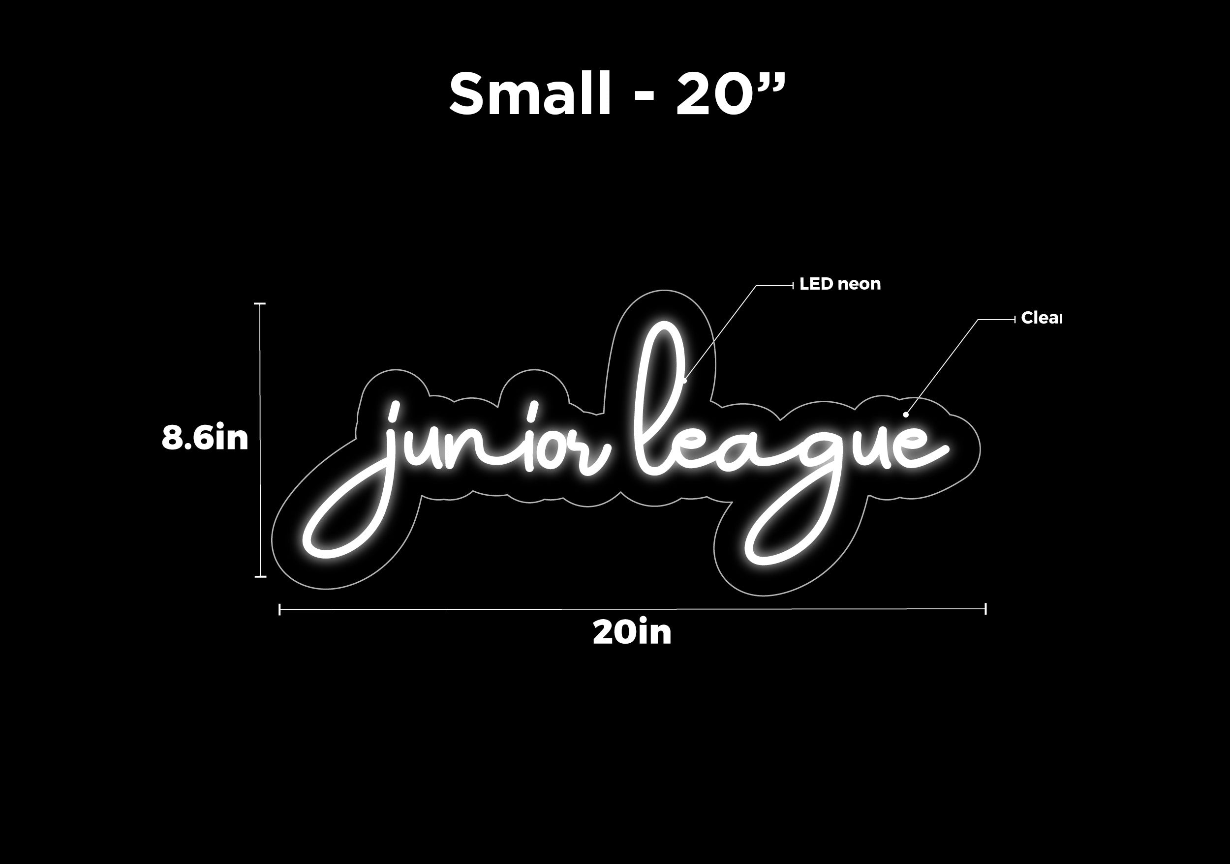 Junior League Script LED Neon Sign w/ Dimmer