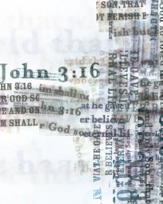 John 3:16 Cross Art Print: God So Loved The World | Religious Art
