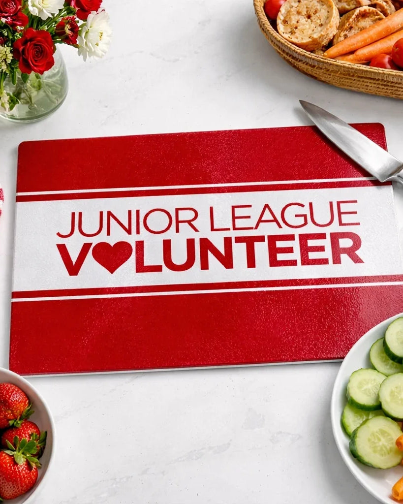 Junior League Volunteer Tempered Glass Cutting Board