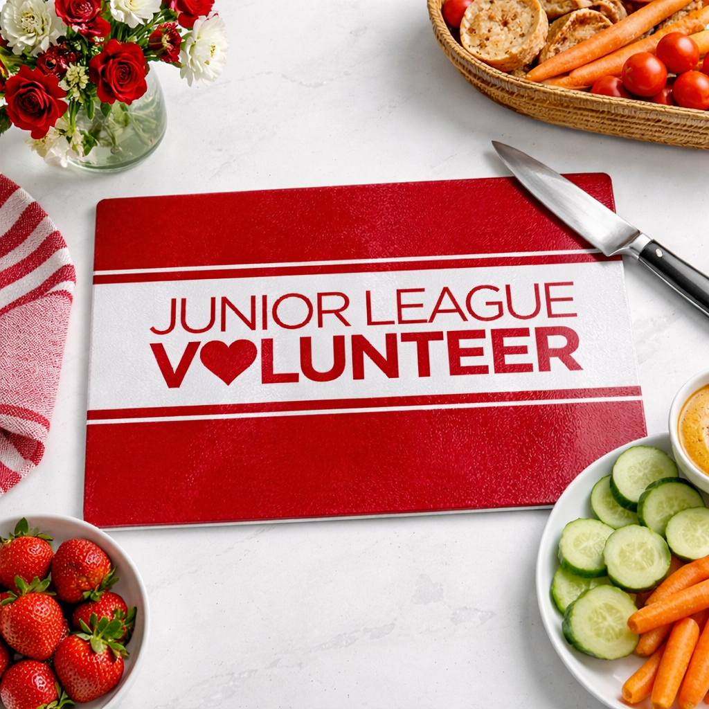 Junior League Volunteer Tempered Glass Cutting Board