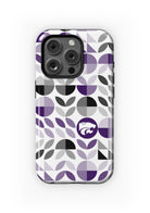 Kansas State University iPhone 16, 15, 14, 13 Mobile Phone Case - Geo Petals Gloss Mobile Phone Cases