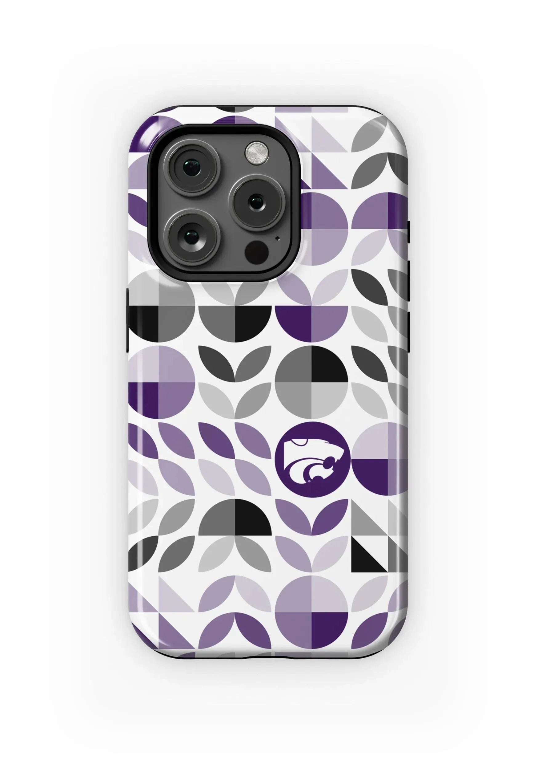 Kansas State University iPhone 16, 15, 14, 13 Mobile Phone Case - Geo Petals Gloss Mobile Phone Cases