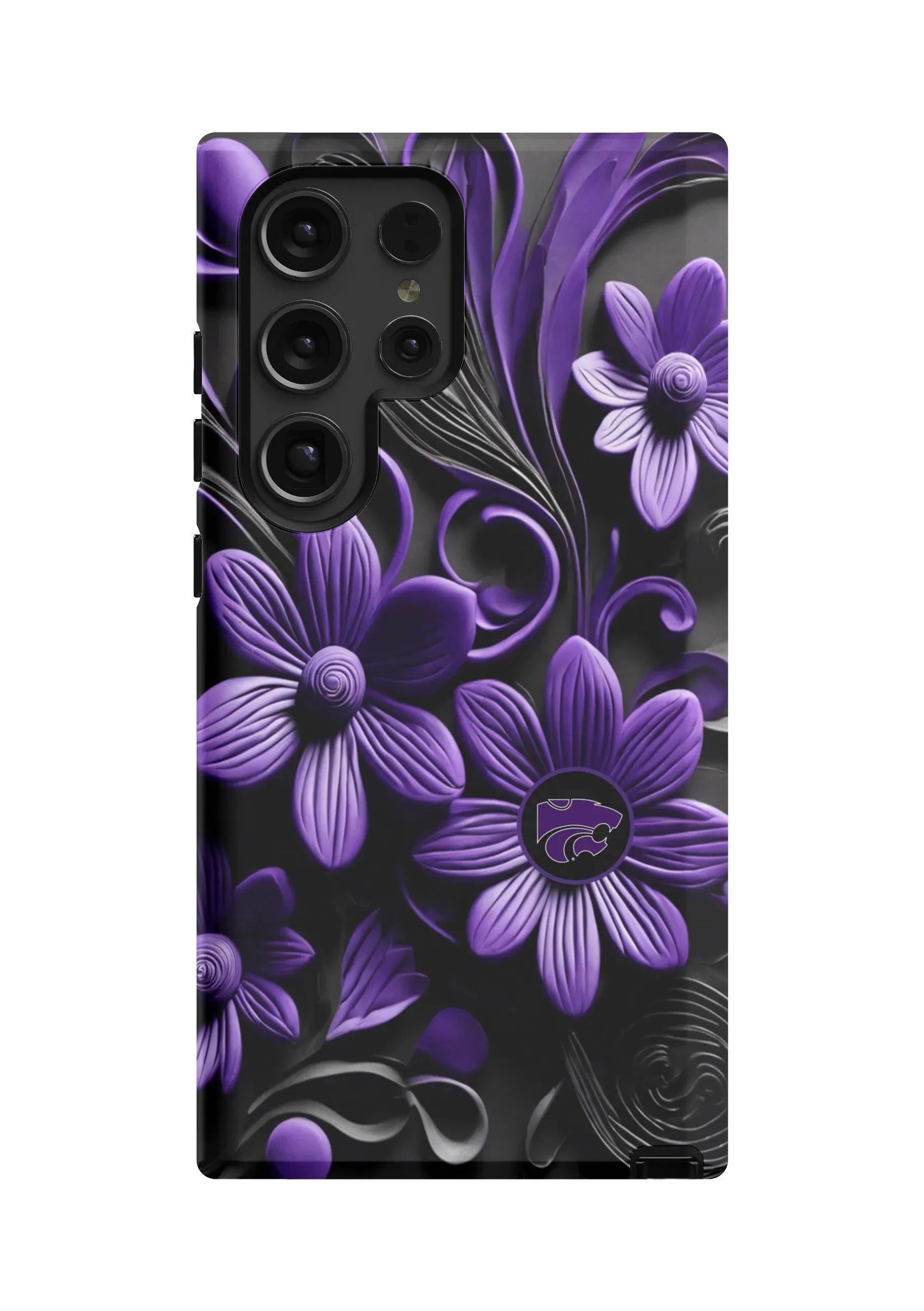 Kansas State University Samsung Galaxy 24, 23 Mobile Phone Case - 3D Floral Matte Mobile Phone Cases