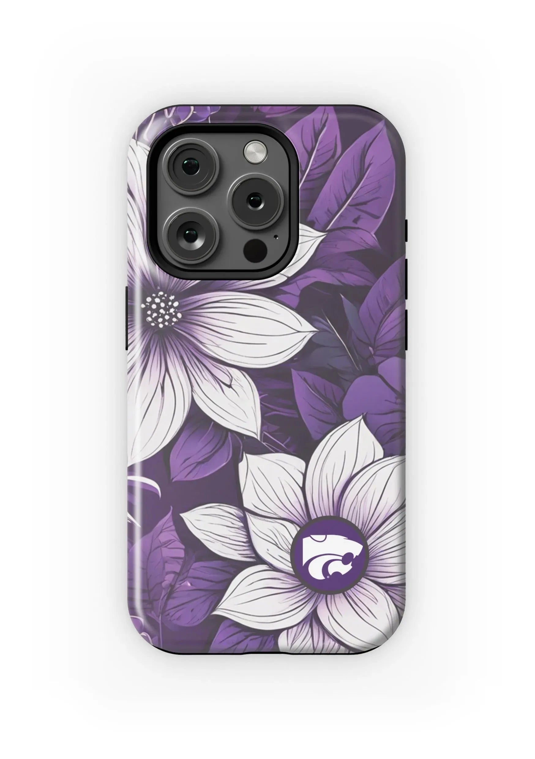 Kansas State University iPhone 16, 15, 14, 13 Mobile Phone Case - Floral Sketch Matte Mobile Phone Cases