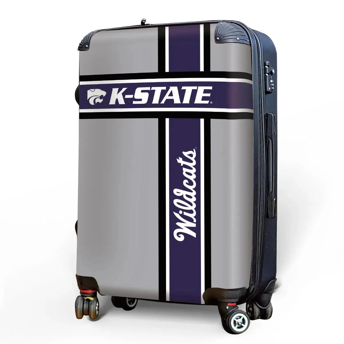 Kansas State University Carry-On Suitcase - Cross Stripes Suitcases