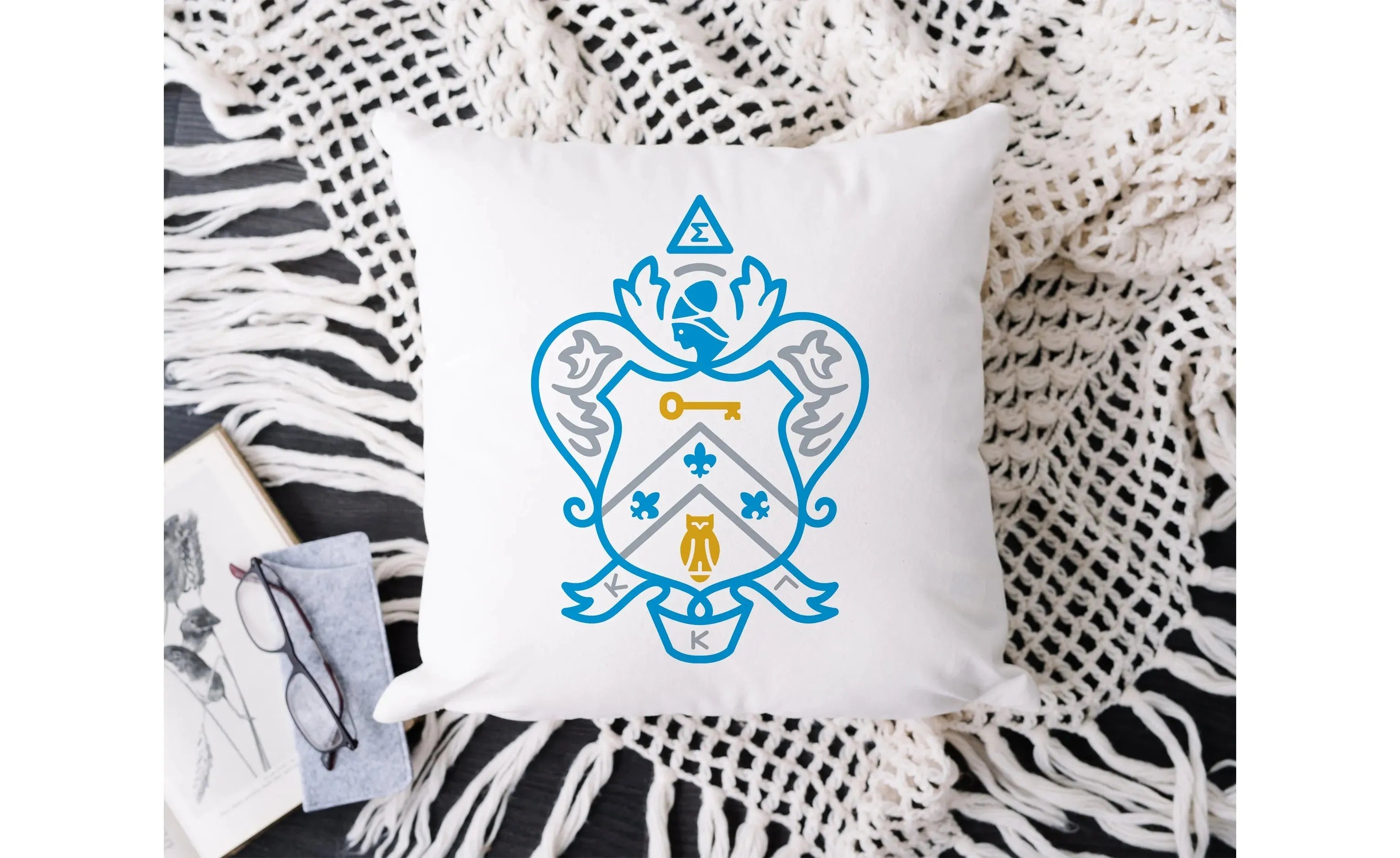 Kappa 18" Throw Pillow Cover - Coat of Arms Pillow Covers