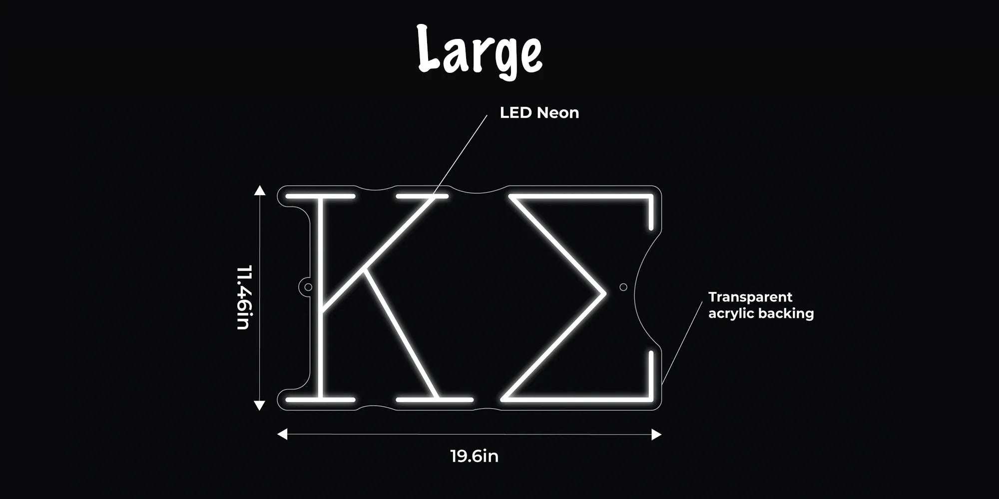 Kappa Sigma LED Neon Sign w/ Dimmer Neon Signs