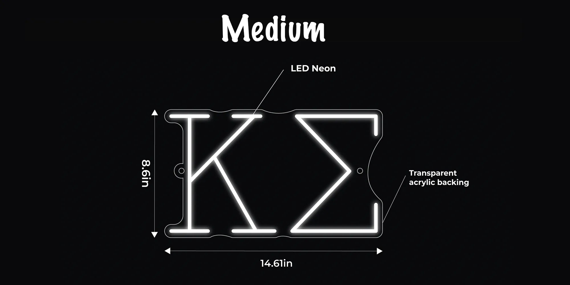 Kappa Sigma LED Neon Sign w/ Dimmer Neon Signs