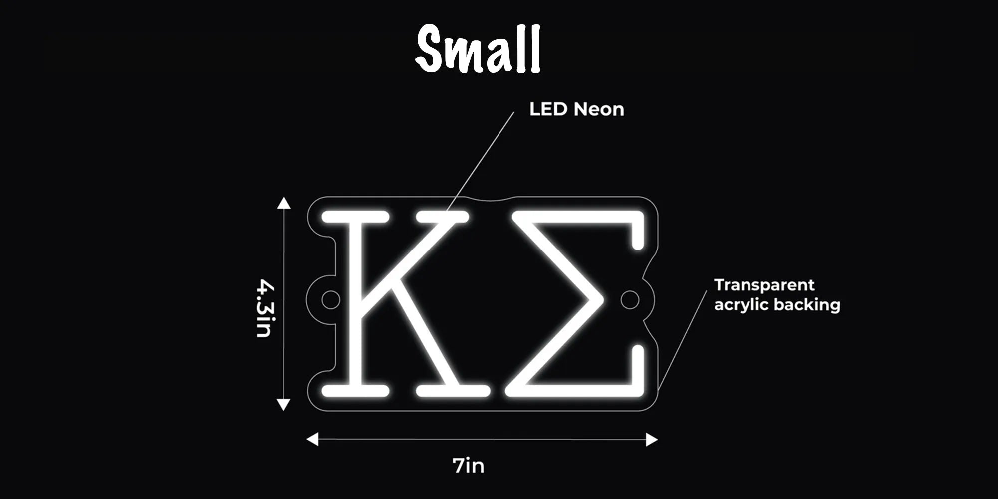 Kappa Sigma LED Neon Sign w/ Dimmer Neon Signs