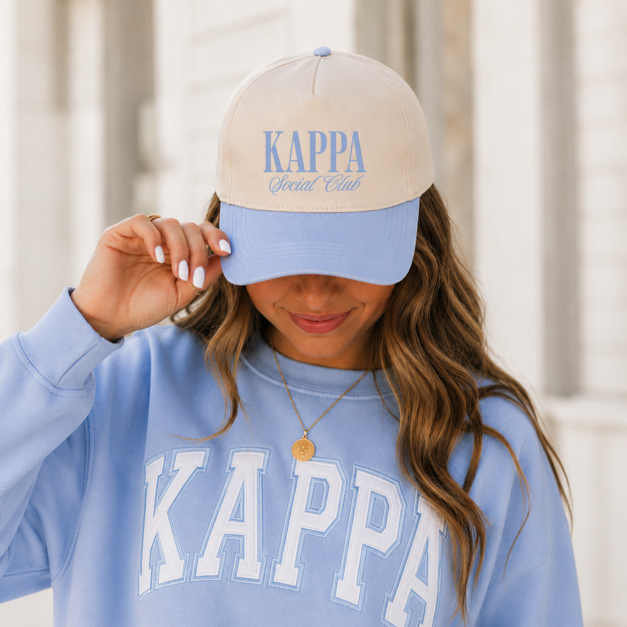 Kappa Social Club Embroidered Two-Tone Baseball Cap | KKG Gifts